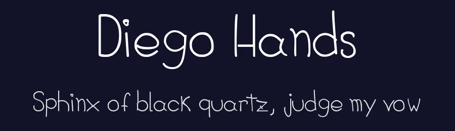 Diego Hands by Diego Navarro — Script Handwritten Font — thumbnail 2