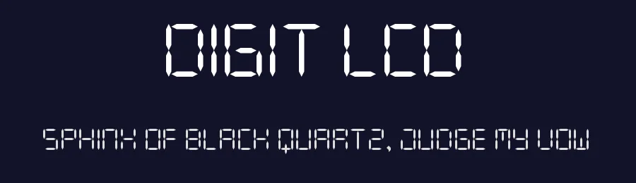 Digit LCD by Geronimo Font Studios — Display Font — thumbnail 2