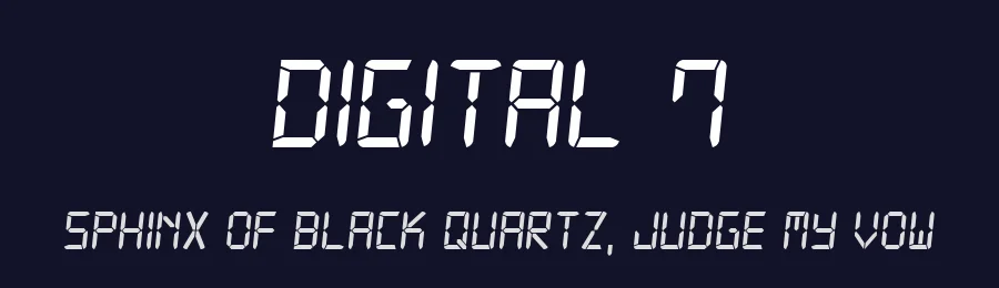 Digital 7 by Style-7 — Display Font — thumbnail 2