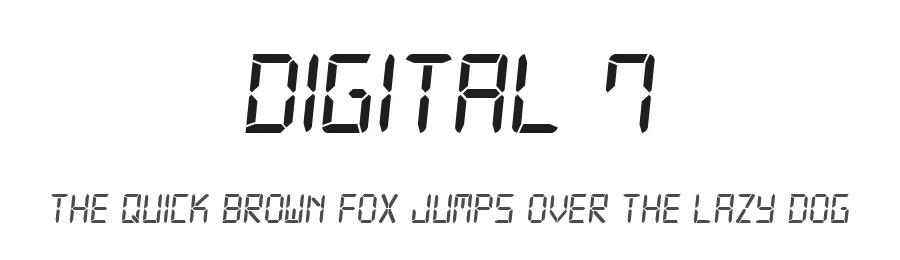 Digital 7 by Style-7 — Display Font