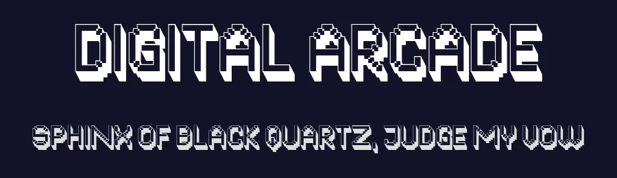 Digital Arcade by Vladimir Nikolic — Display Font — thumbnail 2