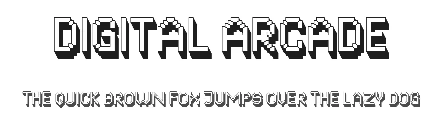 Digital Arcade by Vladimir Nikolic — Display Font