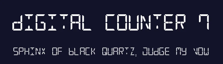 Digital Counter 7 by Style-7 — Display Font — thumbnail 2