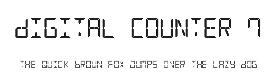 Digital Counter 7 by Style-7 — Display Font