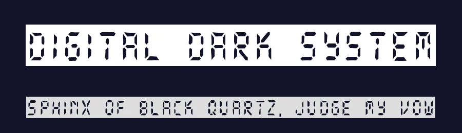 Digital Dark System by Woodcutter — Display Font — thumbnail 2