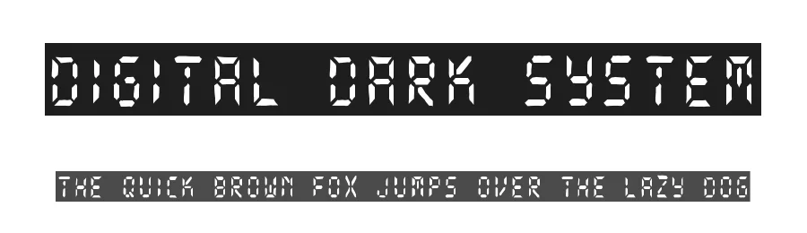 Digital Dark System by Woodcutter β Display Font