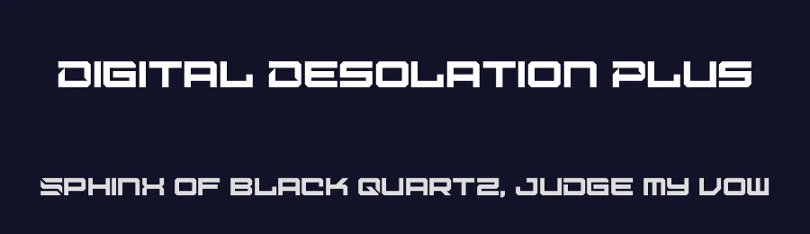 Digital Desolation Plus by UkiyoMoji Fonts — Display Font — thumbnail 2