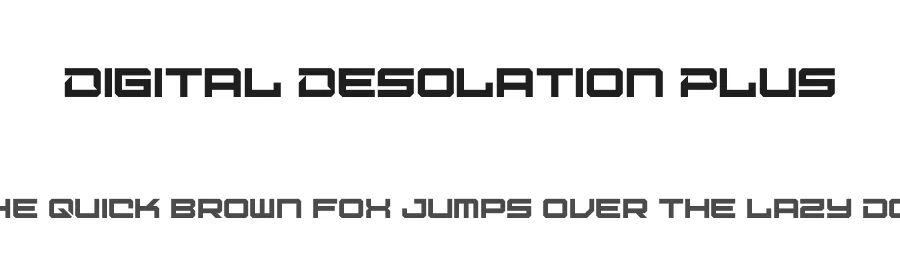 Digital Desolation Plus by UkiyoMoji Fonts — Display Font