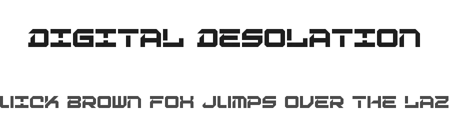 Digital Desolation by UkiyoMoji Fonts — Display Font