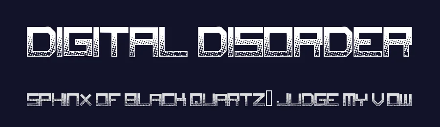 Digital Disorder by Fontmonger — Display Font — thumbnail 2