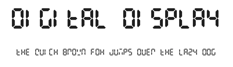 Digital Display by Chequered Ink — Display Font