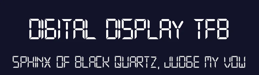 Digital Display TFB by zanatlija — Display Font — thumbnail 2