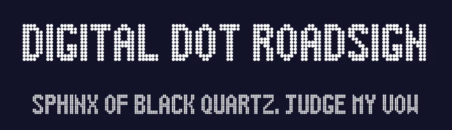 Digital Dot Roadsign by Hawtpixel — Display Font — thumbnail 2