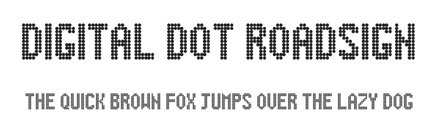 Digital Dot Roadsign by Hawtpixel β Display Font
