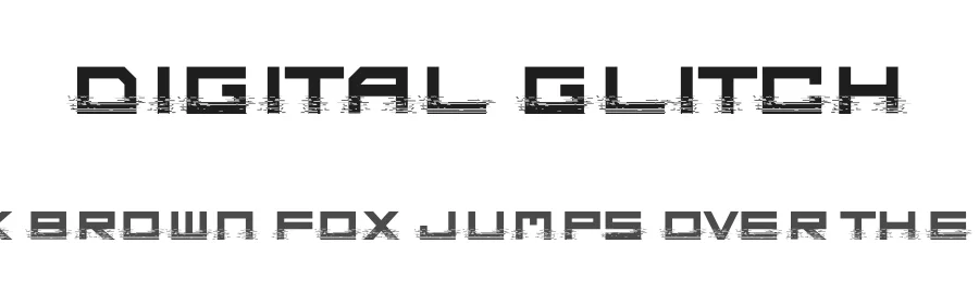 Digital Glitch by 177Studio — Display Font