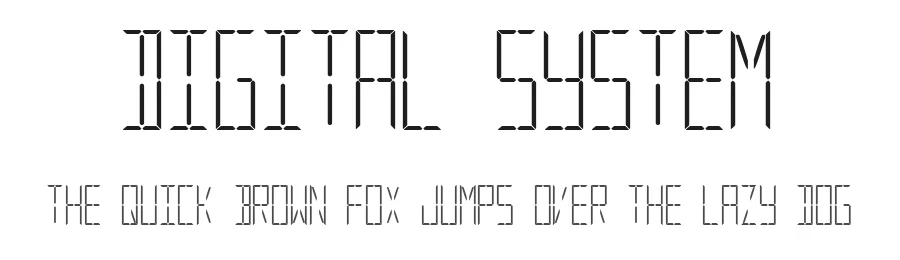 Digital System by Asasas Asasasabv — Display Font