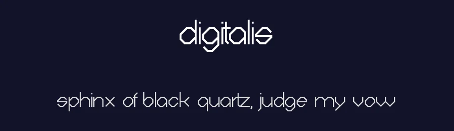 Digitalis by Christian Munk — Display Font — thumbnail 2