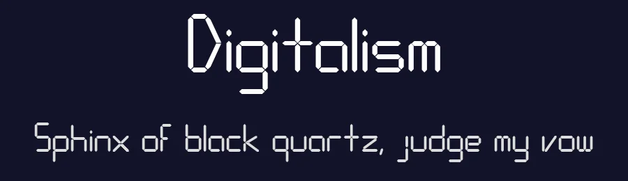 Digitalism by Cameron Woodward — Display Font — thumbnail 2