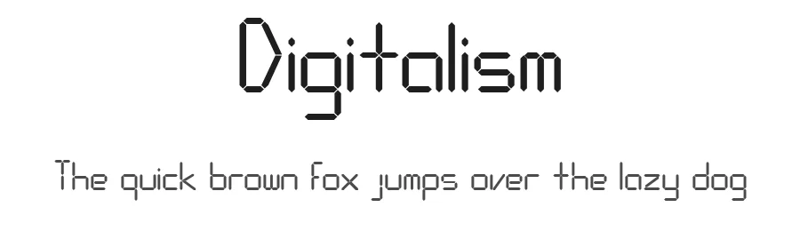 Digitalism by Cameron Woodward — Display Font