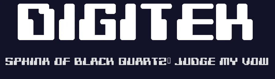 Digitek by Pizzadude — Display Font — thumbnail 2