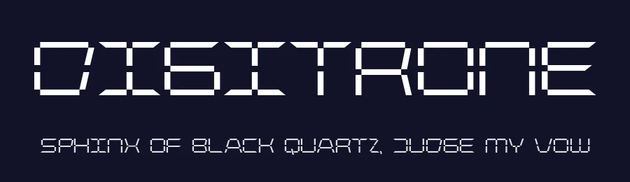 Digitrone by Fikryal studio — Display Font — thumbnail 2