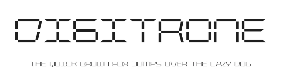 Digitrone by Fikryal studio — Display Font