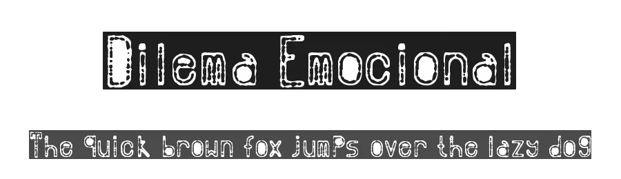 Dilema Emocional by Woodcutter — Decorative Font