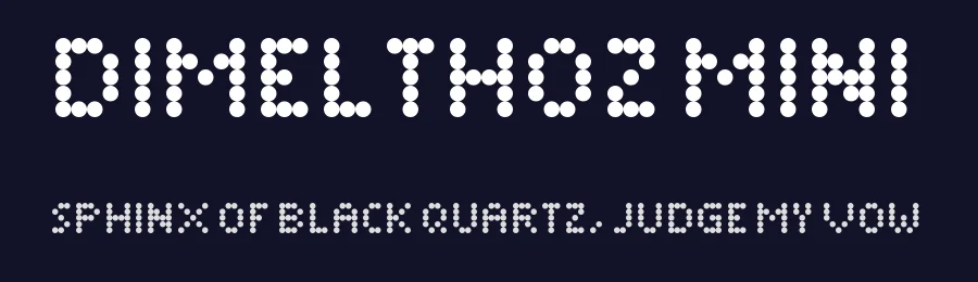 Dimelthoz Mini by MelPurpleCrystal — Display Font — thumbnail 2
