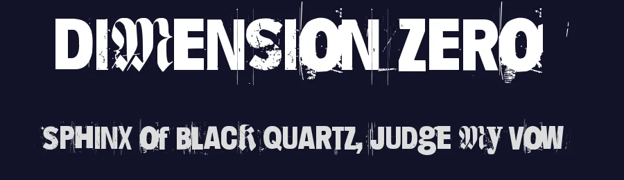 Dimension Zero by Juha Korhonen — Decorative Font — thumbnail 2
