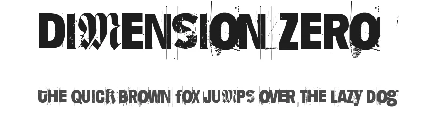 Dimension Zero by Juha Korhonen — Decorative Font