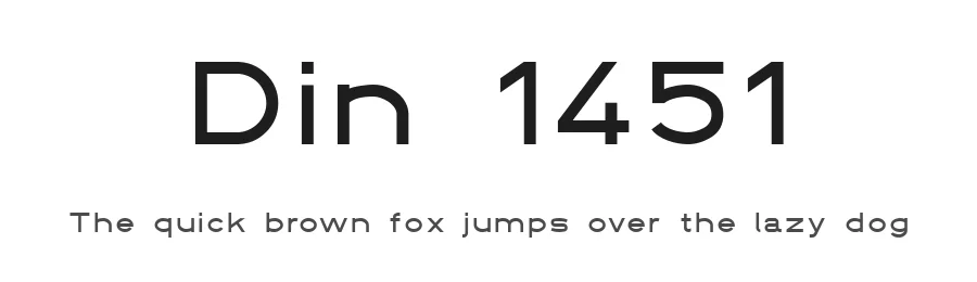 Din 1451 by Peter Wiegel — Sans Serif Font