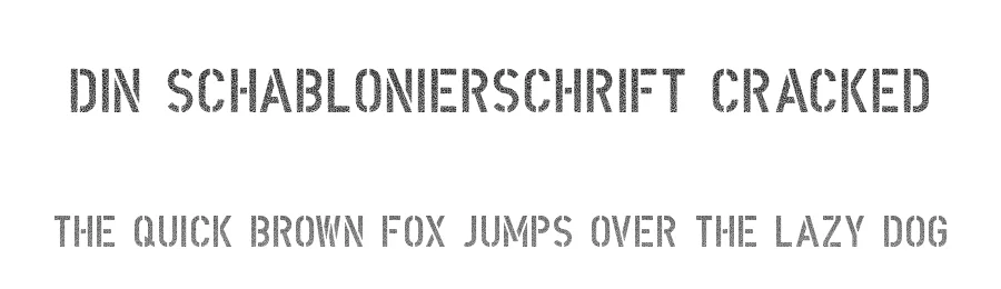 DIN Schablonierschrift Cracked