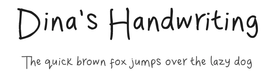 Dina's Handwriting