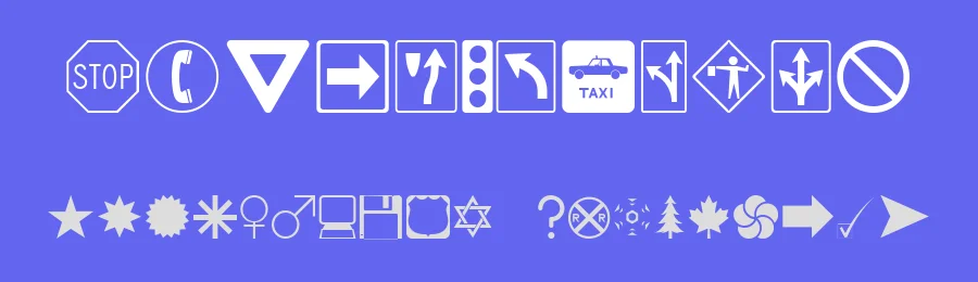 Ding Dongs signs o'the times — Dingbats Font — thumbnail 3