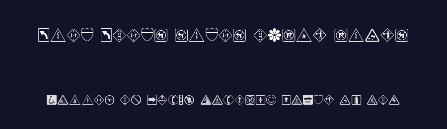 Ding Dongs signs o'the times — Dingbats Font — thumbnail 2