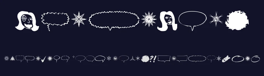 DingoBatz by Ronald Design, Studio Sans One — Dingbats Font — thumbnail 2