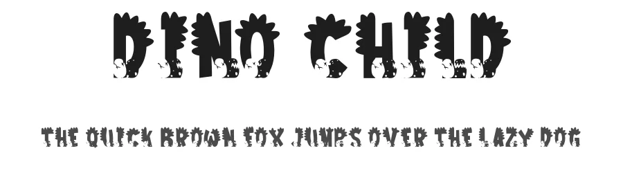 Dino Child by Kong Font β Decorative Font