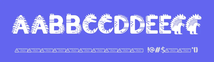 Dino Forest by Kong Font — Decorative Font — thumbnail 3
