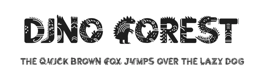 Dino Forest by Kong Font — Decorative Font
