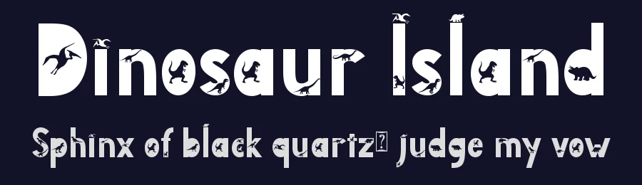 Dinosaur Island by Yoga Letter — Decorative Font — thumbnail 2