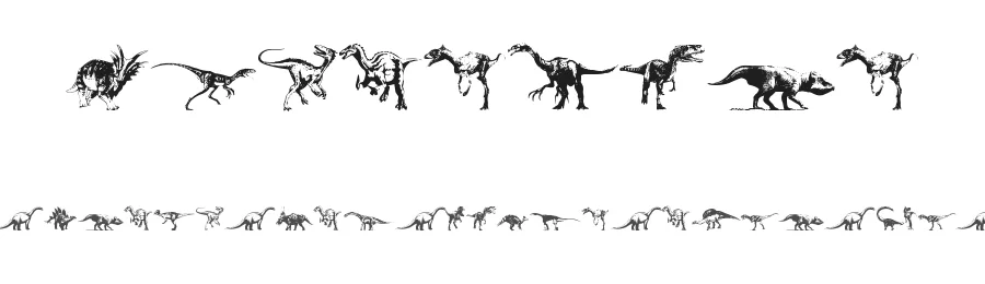Dinosaurs by Anthony Robinson — Dingbats Font