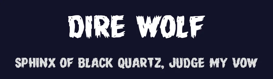 Dire Wolf by Iconian Fonts — Decorative Font — thumbnail 2