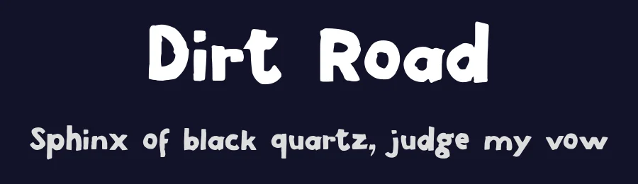 Dirt Road by Roland Huse Design — Decorative Font — thumbnail 2