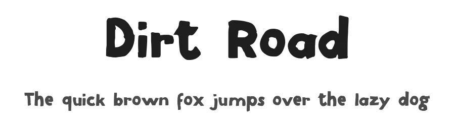 Dirt Road by Roland Huse Design — Decorative Font