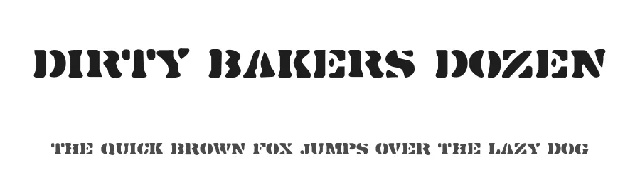Dirty Bakers Dozen