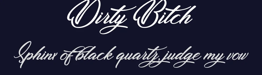 Dirty Bitch by Octotype  | Thomas Boucherie — Script Handwritten Font — thumbnail 2