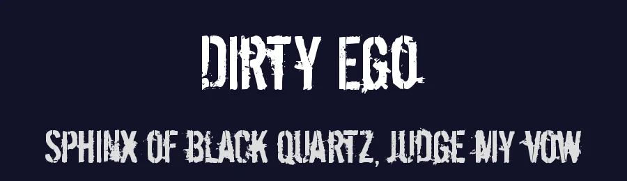 Dirty Ego by Misprinted Type — Decorative Font — thumbnail 2