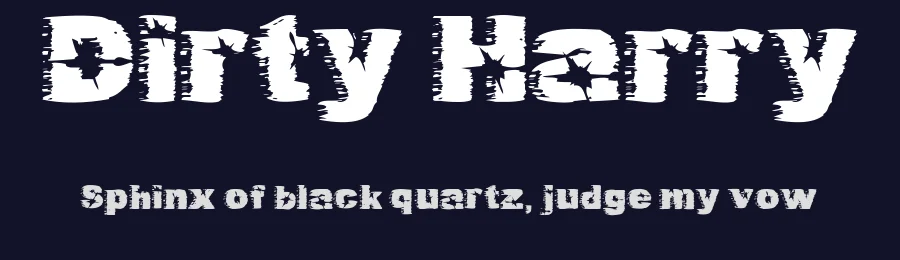 Dirty Harry by Woodcutter — Decorative Font — thumbnail 2