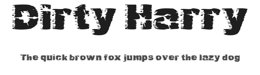 Dirty Harry by Woodcutter — Decorative Font