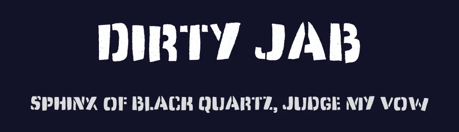 Dirty Jab by Pizzadude — Decorative Font — thumbnail 2